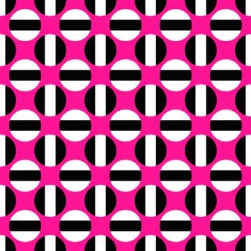 Seamless geometrical circle pattern design background - color vector graphic Stock Illustration