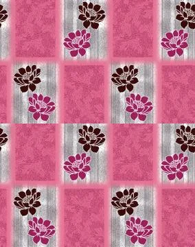Seamless geometrical design with flower pattern background Stock Illustration