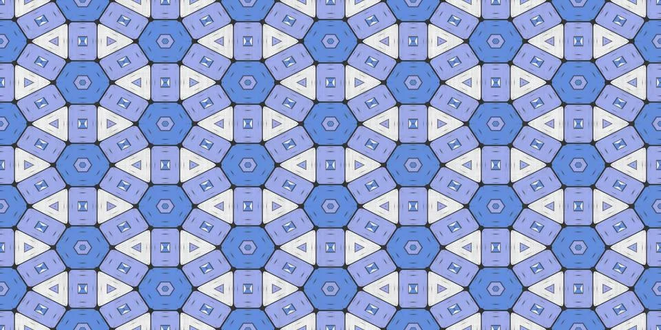 Seamless Geometrical Pattern Background. Geometry Kaleidoscope Shape Texture. Foto stock
