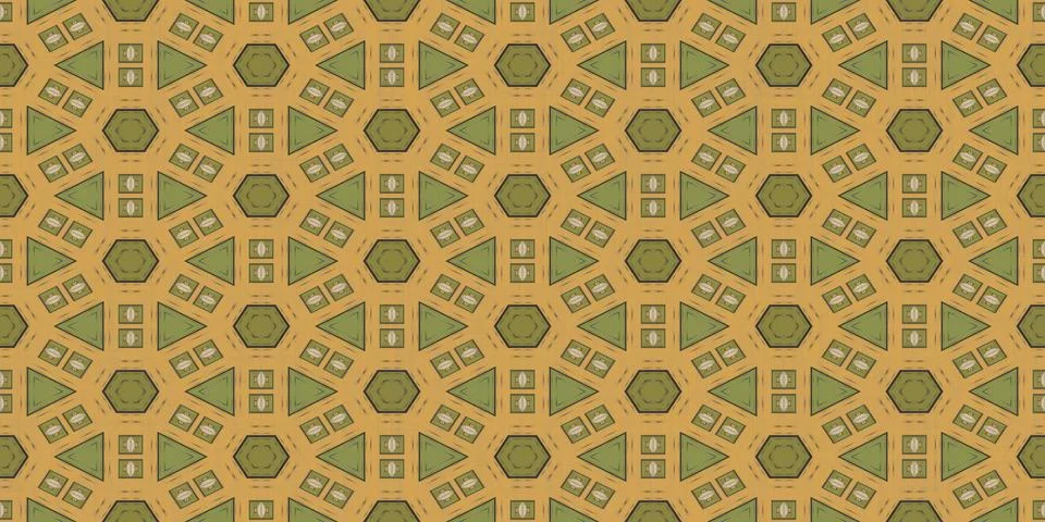 Seamless Geometrical Pattern Background. Geometry Kaleidoscope Shape Texture. 스톡 사진