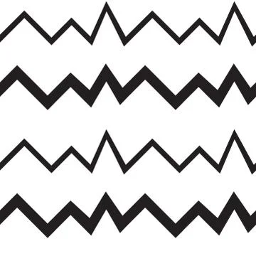 Seamless geometrical pattern. Zigzags. Stock Illustration