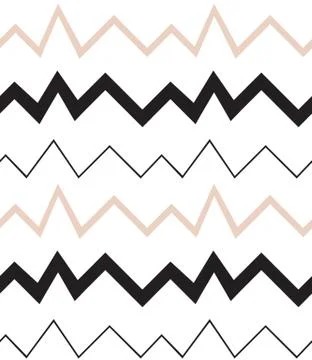 Seamless geometrical pattern. Zigzags. Nude colors Illustrazione stock