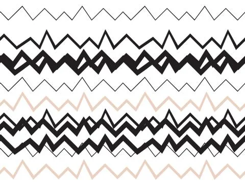 Seamless geometrical pattern. Zigzags. Nude colors Stock Illustration