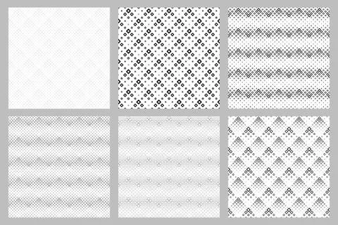 Seamless geometrical square pattern background set Stock Illustration