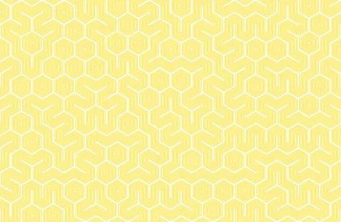 Seamless geometriс pattern with hexagons and lines. Bright scandinavian design Stock Illustration