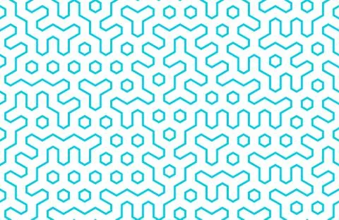 Seamless geometriс pattern with hexagons and lines. Bright scandinavian design Stock Illustration
