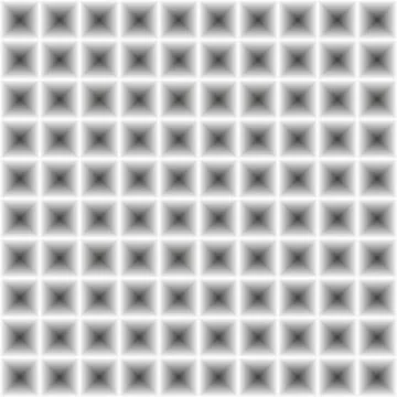 Seamless geometry abstract greyscale square pattern with 3d illusion effect Stock Illustration