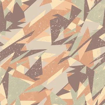 Seamless geometry urban pattern with triangular elements and grunge spots Stock Illustration