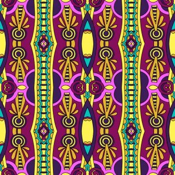 Seamless geometry vintage pattern, ethnic style ornamental backg Stock Illustration
