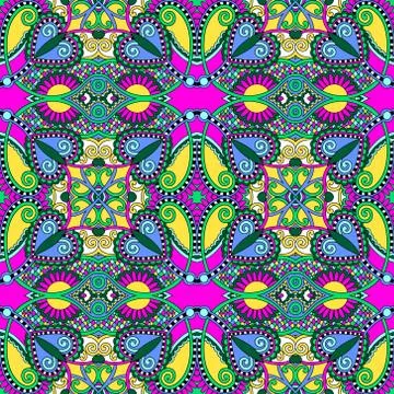 Seamless geometry vintage pattern, ethnic style ornamental backg Stock Illustration