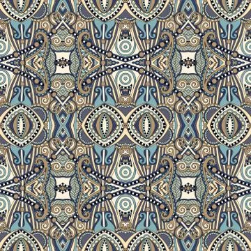 Seamless geometry vintage pattern, ethnic style ornamental backg Illustrazione stock