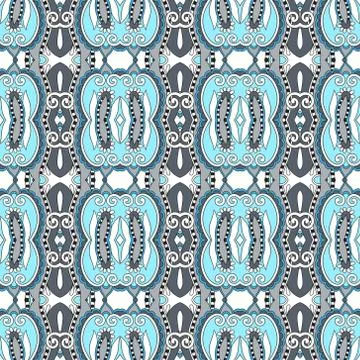 Seamless geometry vintage pattern, ethnic style ornamental backg Illustrazione stock