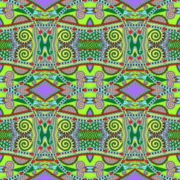 Seamless geometry vintage pattern, ethnic style ornamental backg Stock Illustration