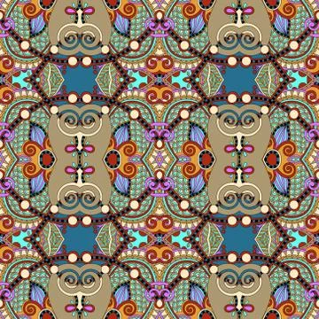Seamless geometry vintage pattern, ethnic style ornamental backg Stock Illustration
