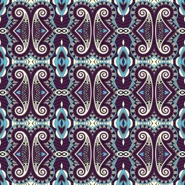 Seamless geometry vintage pattern, ethnic style ornamental backg Stock Illustration