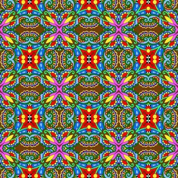 Seamless geometry vintage pattern, ethnic style Stock Illustration