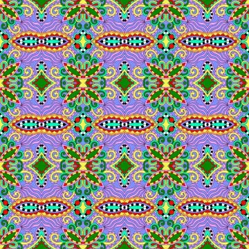 Seamless geometry vintage pattern, ethnic style ornament Stock Illustration