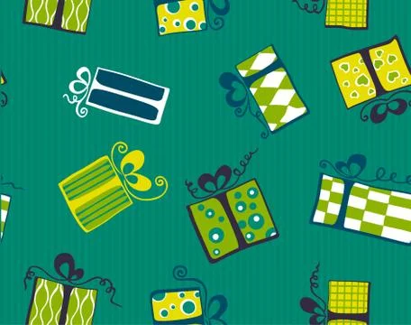 Seamless gift box pattern Stock Illustration