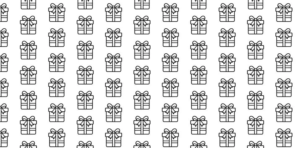 Seamless Gift Pattern Background for Festive and Party Use Stock Illustration