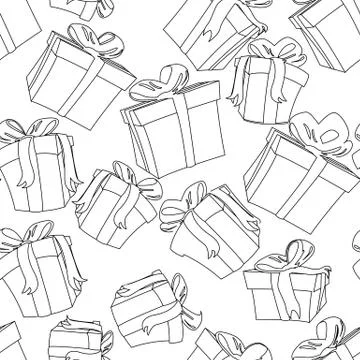 Seamless gift pattern 스톡 일러스트