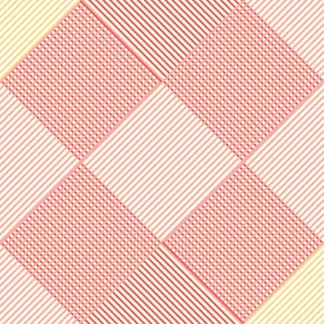 Seamless gingham pattern with cute daisy flowers, diagonals and checkered bac Illustrazione stock