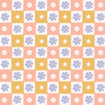 Seamless gingham pattern. A tartan check design, playful background. 스톡 일러스트