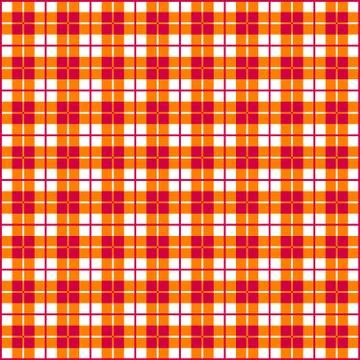 Seamless Gingham, red and orange Stock Illustration