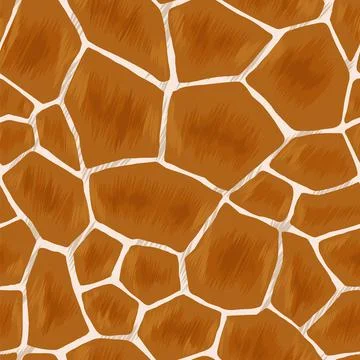 Seamless giraffe skin pattern. Vector exotic african animal texture. Stock Illustration