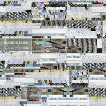 Seamless glitch background for 3D objects Stock Illustration