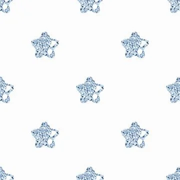 Seamless glitter pattern background for event or party with blue star Stock Illustration