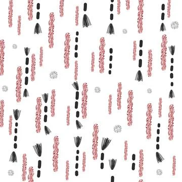 Seamless glitter pattern background for event or party with stripe line art Stock Illustration