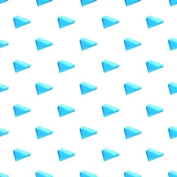 Seamless glossy blue geometric triangle pattern Stock Illustration