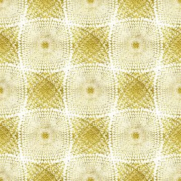 Seamless gold abstract geometric pattern with points Stock Illustration