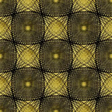 Seamless gold abstract geometric pattern with points Illustrazione stock
