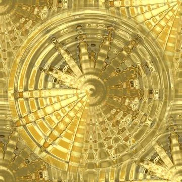 Seamless gold background with round textures. Beautiful shiny abstraction.  Stock Illustration