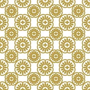 Seamless gold floral pattern Stock Illustration