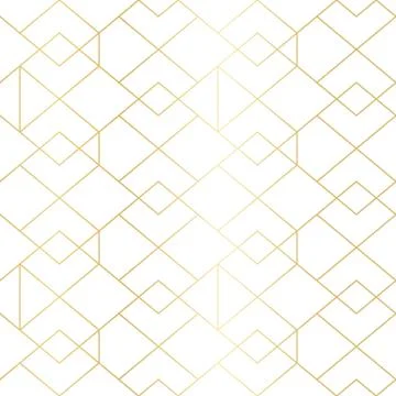 Seamless gold geometric pattern with line rhombus Stock Illustration