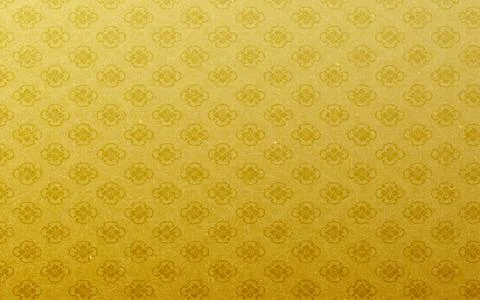 Seamless gold Japanese pattern. Ring-shaped quince blossom motif. Stock Illustration