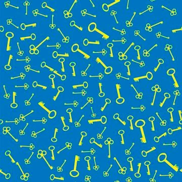 Seamless Gold Keys Pattern Stock Illustration