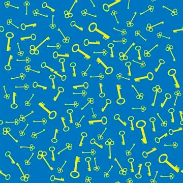 Seamless Gold Keys Pattern Stock Illustration