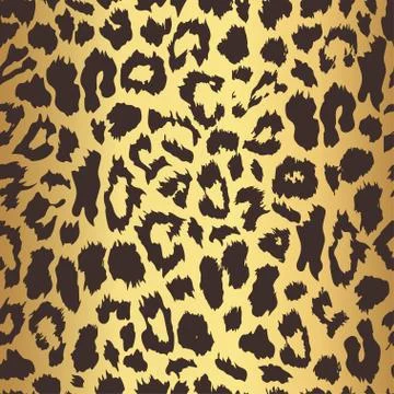 Seamless gold leopard print. Vector pattern, texture, background 스톡 일러스트