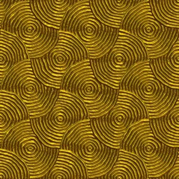 Seamless  gold metal pattern Stock Illustration
