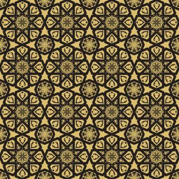 Seamless gold pattern. Illustrazione stock