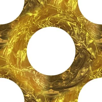 Seamless, gold patterns. Round holes on a golden background with textures. Stock Illustration