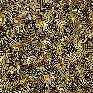 Seamless gold sequins texture isolated on gold background. Sparkle golden c.. Stock Illustration