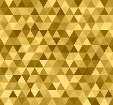 Seamless golden abstract pattern. Geometric print composed of triangles and 스톡 일러스트