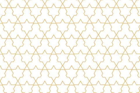 Seamless Golden Islamic Pattern - Arabic Linear Texture Vector Background Art Illustrazione stock