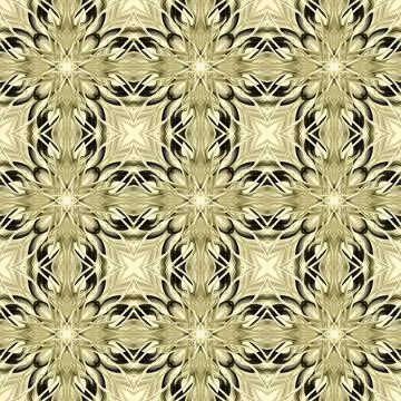 Seamless Golden Ornamental Pattern イラスト素材