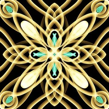 Seamless Golden Ornamental Pattern Stockillustratie