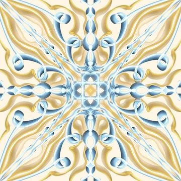 Seamless Golden Ornamental Pattern Stock Illustration